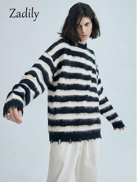 women's sweaters women's sweaters zadily 2023 winter long sleeve y2k oversize mohair sweater women streetwear hollow out stripe la, White;black
women's sweaters women's sweaters zadily 2023 winter long sleeve y2k oversize mohair sweater women streetwear hollow out stripe la, White;black