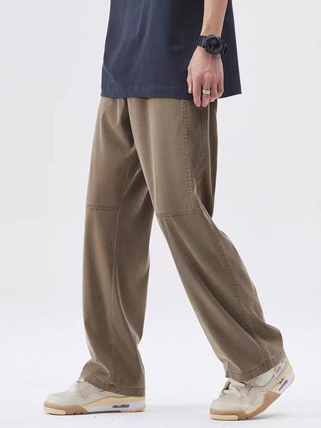 men's pants summer light thin straight loose sweatpants soft lyocell fabric husband home casual wide leg long baggy trousers 230719, Black
men's pants summer light thin straight loose sweatpants soft lyocell fabric husband home casual wide leg long baggy trousers 230719, Black