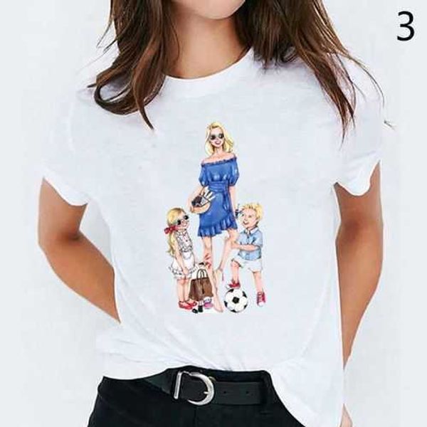 spring/summer short sleeve women's casual t-shirt short sleeve mother's day figure print women's t-shirt, White
spring/summer short sleeve women's casual t-shirt short sleeve mother's day figure print women's t-shirt, White