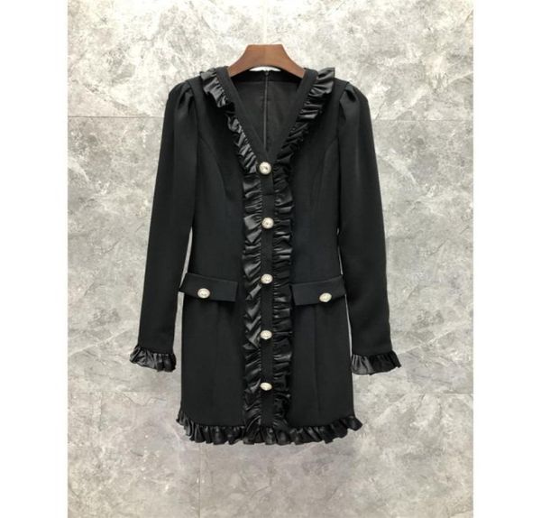 wooden ear stitching french dress womens clothing autumn european goods new commuting elegant short skirt 9w1659413, White;black
wooden ear stitching french dress womens clothing autumn european goods new commuting elegant short skirt 9w1659413, White;black