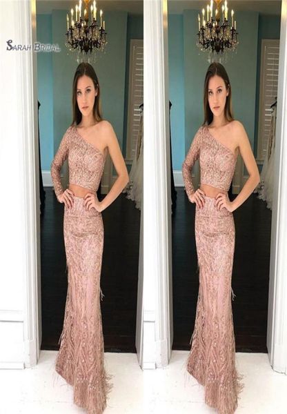 2019 one shoulder twopiece mermaid beads long sleeve high end quality evening party dress s1596517, Black
2019 one shoulder twopiece mermaid beads long sleeve high end quality evening party dress s1596517, Black