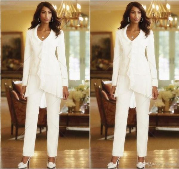 2020 sheath elegant three pieces mothers pant suits custom made ruffles chiffon mother of the bride gowns long sleeves6568163, Black;red
2020 sheath elegant three pieces mothers pant suits custom made ruffles chiffon mother of the bride gowns long sleeves6568163, Black;red