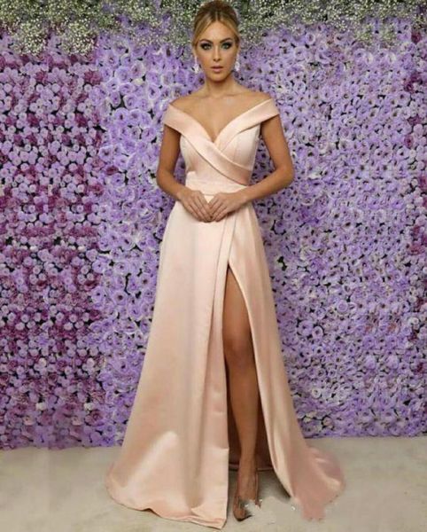 blush pink aline mother of the bride dresses off shoulder vneck satin high front split floor length wedding guest evening g6533855, White;pink
blush pink aline mother of the bride dresses off shoulder vneck satin high front split floor length wedding guest evening g6533855, White;pink