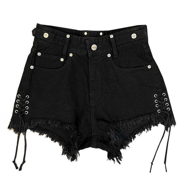 2023 summer new spicy girl black pants puppy young cross jeans women's high waist wide leg pants shorts, White;black
2023 summer new spicy girl black pants puppy young cross jeans women's high waist wide leg pants shorts, White;black