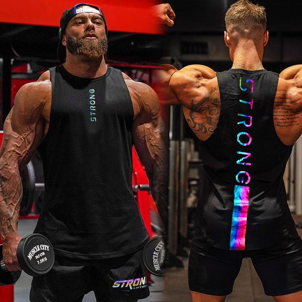 men' tank bodybuilding loose reflective round neck vest cotton summer sleeveless men' sweatshirt fitness exercise sportswear 23, White;black
men' tank bodybuilding loose reflective round neck vest cotton summer sleeveless men' sweatshirt fitness exercise sportswear 23, White;black