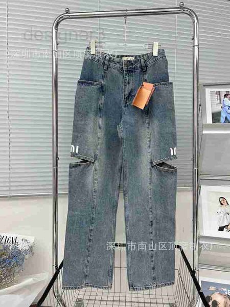 women's jeans designer straight 23 spring/summer new product broken hole barrel denim pants trend fa2m, Blue
women's jeans designer straight 23 spring/summer new product broken hole barrel denim pants trend fa2m, Blue