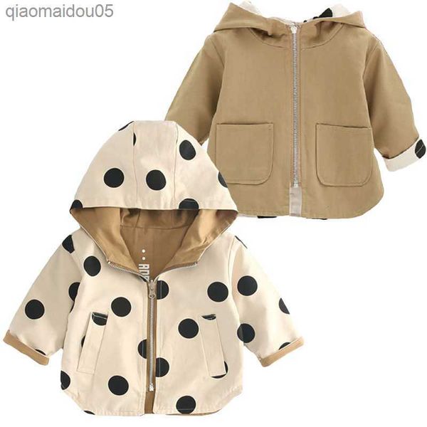 baby jacket girls double sided outerwear toddler sport coats children hooded clothing spring autumn boys polka dot trench coat l230712, Blue;gray
baby jacket girls double sided outerwear toddler sport coats children hooded clothing spring autumn boys polka dot trench coat l230712, Blue;gray