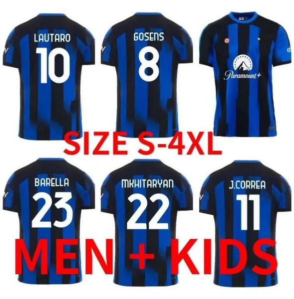 2023 2024 inters milan lautaro lukaku soccer jerseys barella milan j. correa 23 24 football shirt calhanoglu gagliardini men kids kit unifor, Black;yellow
2023 2024 inters milan lautaro lukaku soccer jerseys barella milan j. correa 23 24 football shirt calhanoglu gagliardini men kids kit unifor, Black;yellow