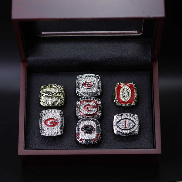 ncaa university of georgia bulldog 7 sets university league championship ring reprint, Golden;silver
ncaa university of georgia bulldog 7 sets university league championship ring reprint, Golden;silver
