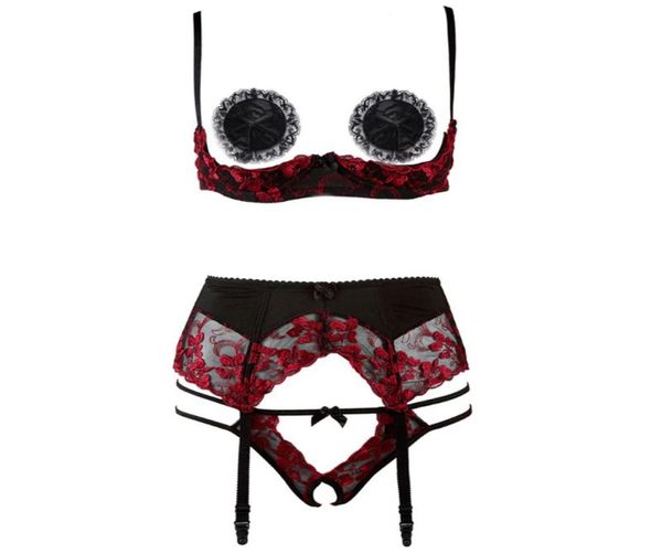 bras sets ultrathin 14 cup bra and panty garter underwear set women lingerie embroidery lace open chest crotchless panties s9175153, Red;black
bras sets ultrathin 14 cup bra and panty garter underwear set women lingerie embroidery lace open chest crotchless panties s9175153, Red;black