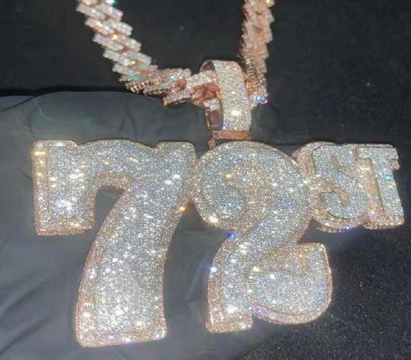 new fashion gold plated full bling cz stone diy custom name letter pendant necklace with 3mm 24inch rope chain for men women5085644, Silver