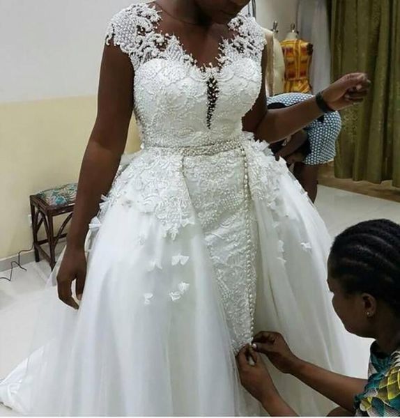 vestidos de novia african lace wedding dresses with detachable train handwork cap sleeves sheer neck plus size bridal gown4128830, White
vestidos de novia african lace wedding dresses with detachable train handwork cap sleeves sheer neck plus size bridal gown4128830, White