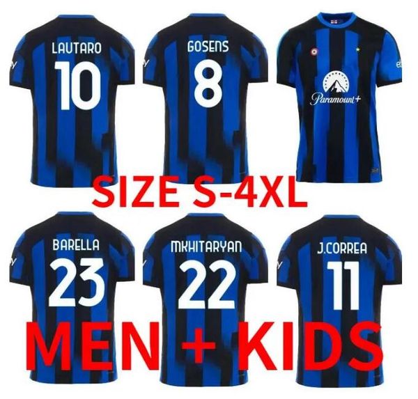 2023 2024 inters milan lautaro lukaku soccer jerseys barella milan j. correa 23 24 football shirt calhanoglu gagliardini men kids kit unifor, Black;yellow
2023 2024 inters milan lautaro lukaku soccer jerseys barella milan j. correa 23 24 football shirt calhanoglu gagliardini men kids kit unifor, Black;yellow