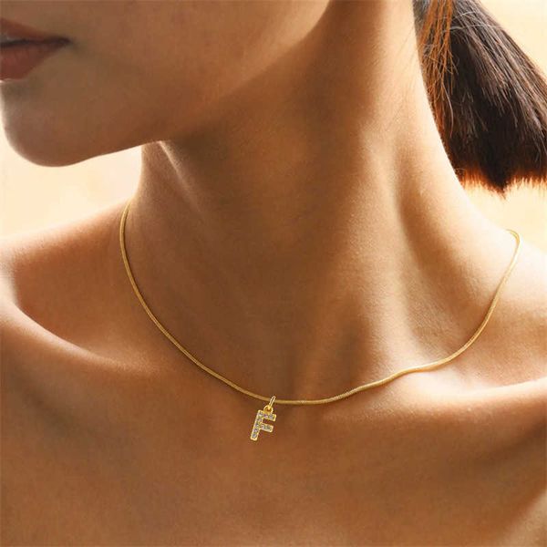 titanium stainless steel english a-z letters charm necklace women's cz stone initial letter pendant choker jewelry round snake chain co, Black
titanium stainless steel english a-z letters charm necklace women's cz stone initial letter pendant choker jewelry round snake chain co, Black