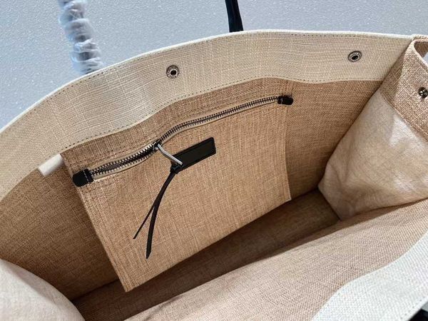 2023 new designer women rive gauche bag hand-woven 48cm 11sd beach travel handbag lulu backpack luxury crossbody shopping wallet purse
