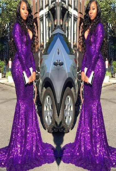 purple v neck sequins mermaid long prom dresses sparkling long sleeves ruched formal celebrity evening party gowns plus size bc4025998773, Black
purple v neck sequins mermaid long prom dresses sparkling long sleeves ruched formal celebrity evening party gowns plus size bc4025998773, Black