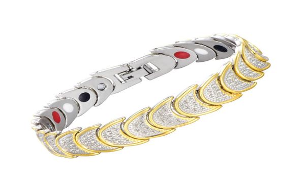 new design moon chain magnetic bracelet radiation protection copper link chain energy magnets charm bracelets bangle wristband w3322622, Black
new design moon chain magnetic bracelet radiation protection copper link chain energy magnets charm bracelets bangle wristband w3322622, Black