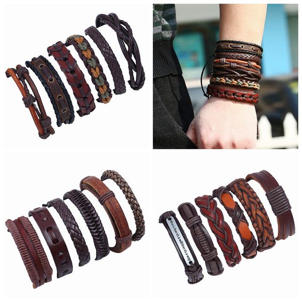 6pcs/set leather braided bracelet for men diy handmade wristband bracelet hemp cords wood beads ethnic tribal style stock, Black
6pcs/set leather braided bracelet for men diy handmade wristband bracelet hemp cords wood beads ethnic tribal style stock, Black