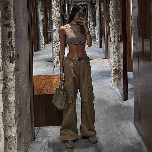 women's pants designer low-waisted american retro high-street multi-pocket work pants versatile splicing casual straight wide-leg pants, Black;white
women's pants designer low-waisted american retro high-street multi-pocket work pants versatile splicing casual straight wide-leg pants, Black;white