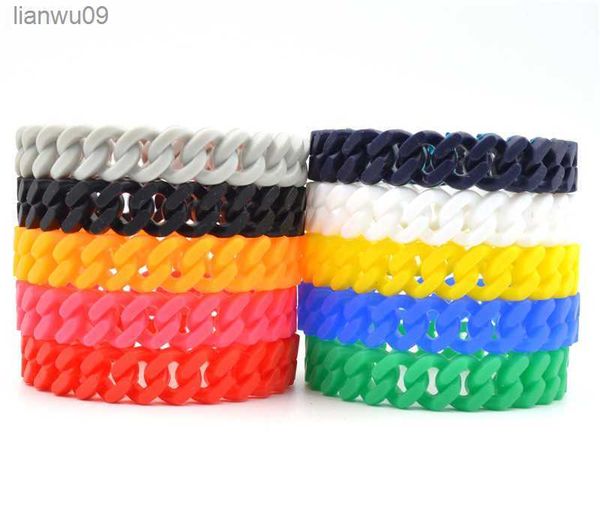 personality sile bracelet colour chain bracelet cuban bracelet hip hop jewelry men women party bracelet gifts jewelry l230704, Black
personality sile bracelet colour chain bracelet cuban bracelet hip hop jewelry men women party bracelet gifts jewelry l230704, Black