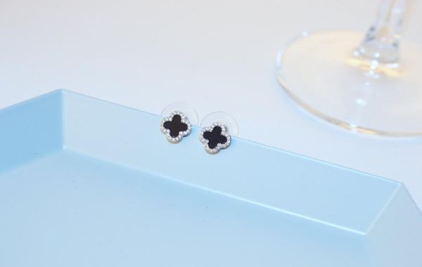 agood fashion earrings for women black clover earing stud 925 sterling silver pin hn2105820771, Red;brown
agood fashion earrings for women black clover earing stud 925 sterling silver pin hn2105820771, Red;brown