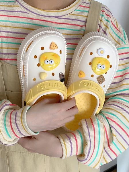 sandals interesting diy cheese hole garden shoes women's slippers summer women's sandals eva thick sole slippers flip slippers bea, Black
sandals interesting diy cheese hole garden shoes women's slippers summer women's sandals eva thick sole slippers flip slippers bea, Black