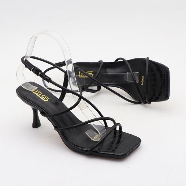 sandals summer womens fashion edition thin heel cross strap simple outdoor large open lace button 230719, Black
sandals summer womens fashion edition thin heel cross strap simple outdoor large open lace button 230719, Black