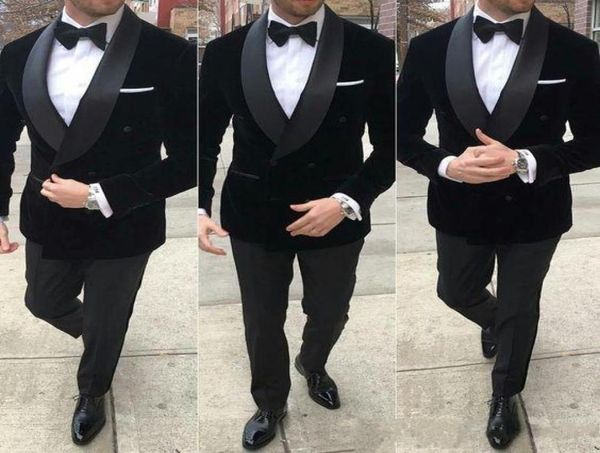 new fashion double breasted black velvet groom tuxedos shawl lapel men suits weddingpromdinner man blazer jacketpantstie6903383, Black;gray
new fashion double breasted black velvet groom tuxedos shawl lapel men suits weddingpromdinner man blazer jacketpantstie6903383, Black;gray