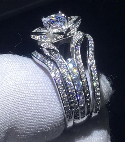 elegant 3in1 flower ring sets 925 sterling silver diamond engagement wedding band rings for women party jewelry gift1715436, Slivery;golden
elegant 3in1 flower ring sets 925 sterling silver diamond engagement wedding band rings for women party jewelry gift1715436, Slivery;golden