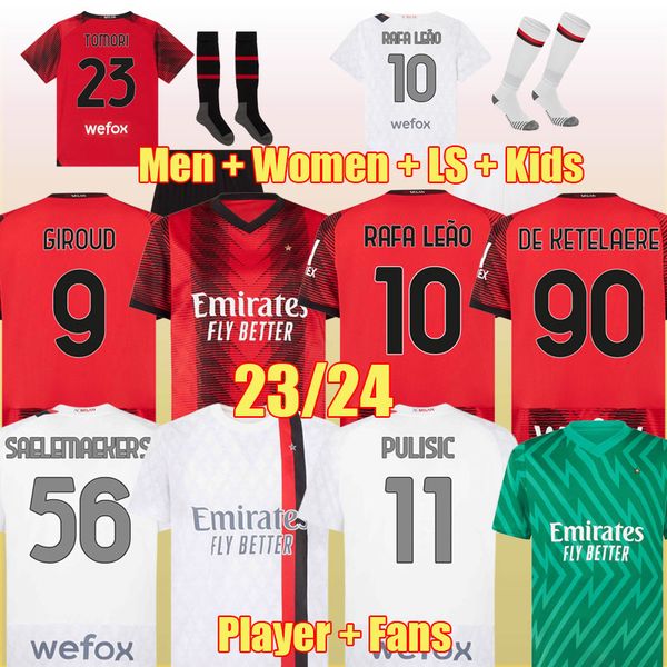 ac pulisic soccer jerseys 23 24 milans giroud de ketelaere player version football shirt rafa leao tonali theo romagnoli long sleeve men wom, Black;yellow
ac pulisic soccer jerseys 23 24 milans giroud de ketelaere player version football shirt rafa leao tonali theo romagnoli long sleeve men wom, Black;yellow