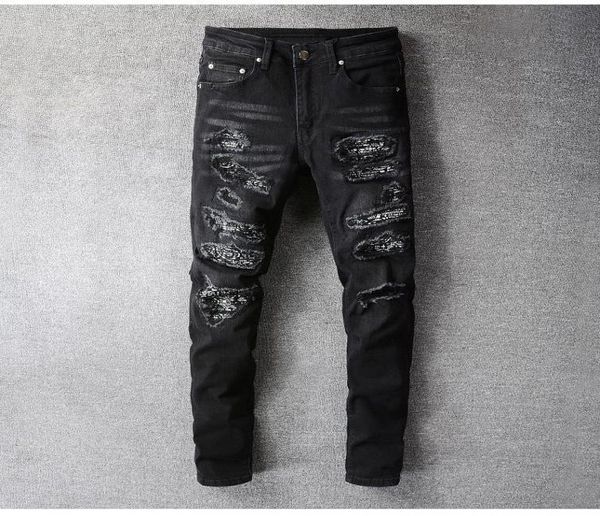 bandana paisley printed men039s jeans patchwork stretch streetwear black denim pencil pants slim skinny ripped trousers 6693237641, Blue
bandana paisley printed men039s jeans patchwork stretch streetwear black denim pencil pants slim skinny ripped trousers 6693237641, Blue