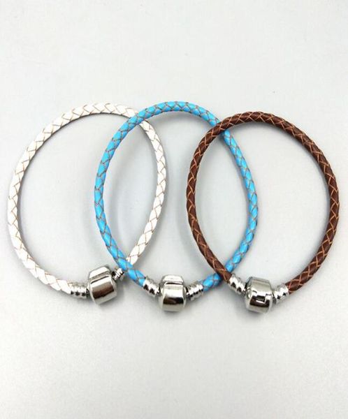m 20cm authentic 925 sterling silver clasp bead original stamp woven leather bracelet fits charms bracelet diy fashion jewelry2138929, Golden;silver
m 20cm authentic 925 sterling silver clasp bead original stamp woven leather bracelet fits charms bracelet diy fashion jewelry2138929, Golden;silver