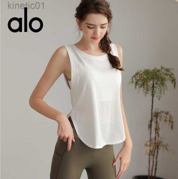 desginer alo yoga t shirt snow cotton loose fitting sports vest women's blouse fitness breathable pilates sleeveless top, White
desginer alo yoga t shirt snow cotton loose fitting sports vest women's blouse fitness breathable pilates sleeveless top, White