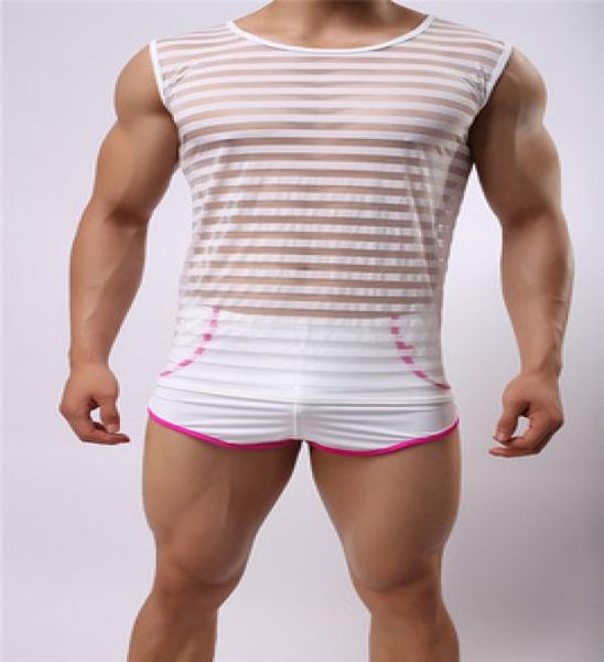 whole fashion mens stretch mesh sheer see through summer tshirt undershirt underwear vest shino mens bodysuit 3951424, White;black
whole fashion mens stretch mesh sheer see through summer tshirt undershirt underwear vest shino mens bodysuit 3951424, White;black