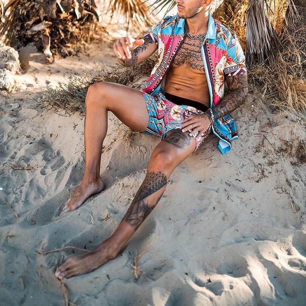 sell summer men's printed two-piece set beach style loose short sleeve shirt hawaiian casual suits shorts pants plus size s-xxxl, Gray
sell summer men's printed two-piece set beach style loose short sleeve shirt hawaiian casual suits shorts pants plus size s-xxxl, Gray