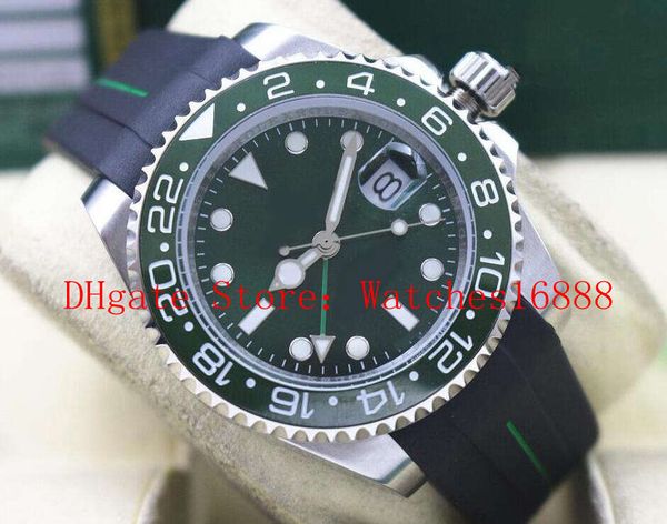 gmt auto 40mm green dial and ceramic bezel mens watch 116718 asia 2813 movement automatic mens watches rubber band, Slivery;brown
gmt auto 40mm green dial and ceramic bezel mens watch 116718 asia 2813 movement automatic mens watches rubber band, Slivery;brown
