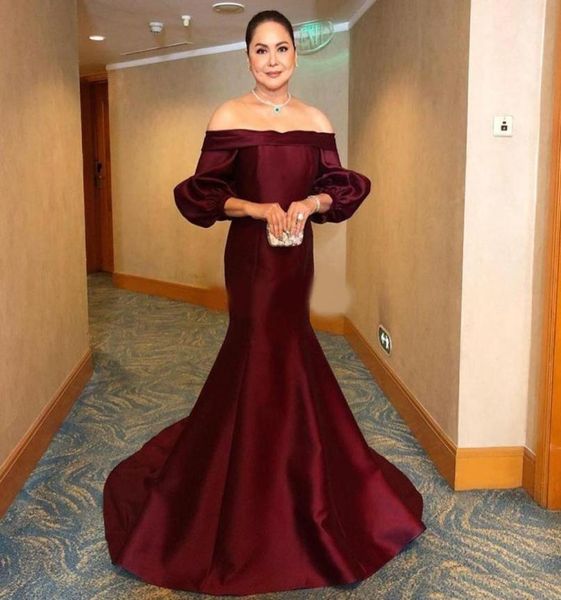 plus size burgundy mermaid mother of the bride dresses long puffy sleeves beteau neck sweep train satin evening gowns wedding gues6197203, Black;red
plus size burgundy mermaid mother of the bride dresses long puffy sleeves beteau neck sweep train satin evening gowns wedding gues6197203, Black;red