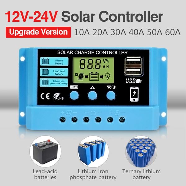 12v 24v 50vcd solar battery charge controller 30a 20a 10a with pwm battery charger and dual usb 5v output for solar panel pv system
12v 24v 50vcd solar battery charge controller 30a 20a 10a with pwm battery charger and dual usb 5v output for solar panel pv system