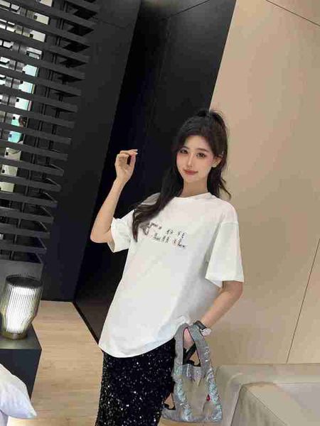 women's t-shirt designer 23 summer new diamond letter pure cotton short sleeve t-shirt round neck casual loose for women 282b, White
women's t-shirt designer 23 summer new diamond letter pure cotton short sleeve t-shirt round neck casual loose for women 282b, White