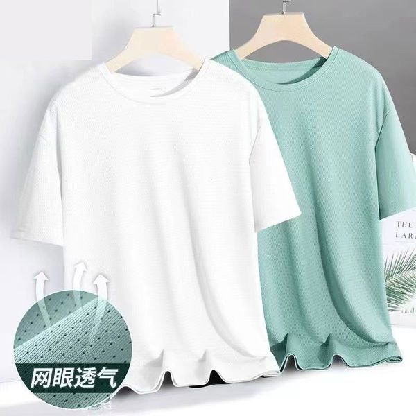 mens tshirts mesh tshirt summer solid loose large half sleeve quick drying sports short 230720, White;black
mens tshirts mesh tshirt summer solid loose large half sleeve quick drying sports short 230720, White;black