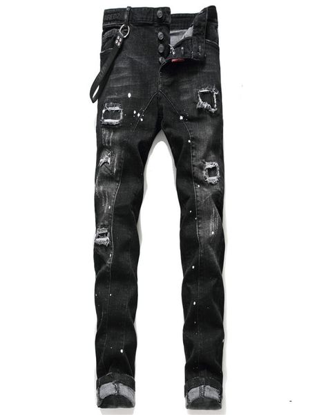 mens rips stretch black jeans fashion slim fit washed motocycle denim pants panelled hip hop trousers b33523554, Blue
mens rips stretch black jeans fashion slim fit washed motocycle denim pants panelled hip hop trousers b33523554, Blue