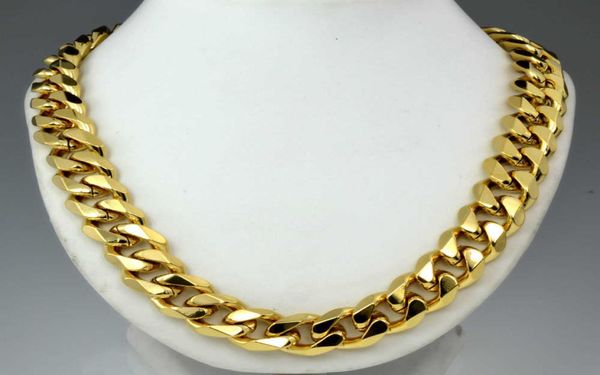 210g heavy men039s 18k gold filled solid cuban curb chain necklace n276 60cm2872908, Silver
210g heavy men039s 18k gold filled solid cuban curb chain necklace n276 60cm2872908, Silver