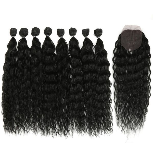 water wave hair bundles with closure synthetic hair ombre blonde silver grey hair 9pcspack 20inch fiber1994414, Black
water wave hair bundles with closure synthetic hair ombre blonde silver grey hair 9pcspack 20inch fiber1994414, Black