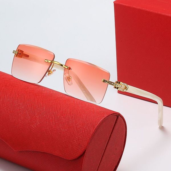 men designer glasses pc leopard head composite metal rimless optical frame classic rectangle square luxury gold sunshade sunglass carti fram, White;black
men designer glasses pc leopard head composite metal rimless optical frame classic rectangle square luxury gold sunshade sunglass carti fram, White;black