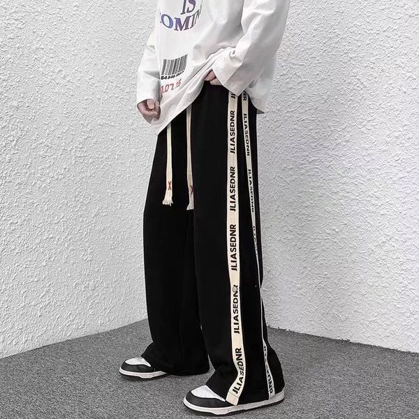 mens pants summer trend loose solid letter printing pull cord splice high grade knitted thermal protective 230720, Black
mens pants summer trend loose solid letter printing pull cord splice high grade knitted thermal protective 230720, Black