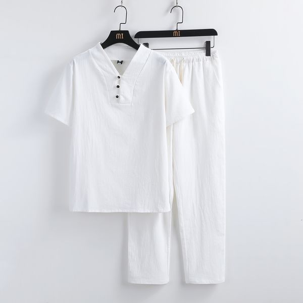 men's tracksuits summer youth style cotton and linen tshirtankle length pant set two pieces solid men suits casual clothing 230720, Gray
men's tracksuits summer youth style cotton and linen tshirtankle length pant set two pieces solid men suits casual clothing 230720, Gray