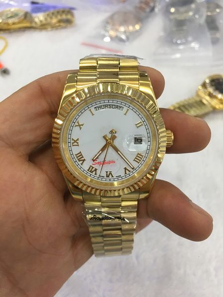 with original box high-quality watch 41mm 8k white gold movement automatic mens gd bracelet men's watches 2024, Slivery;brown
with original box high-quality watch 41mm 8k white gold movement automatic mens gd bracelet men's watches 2024, Slivery;brown