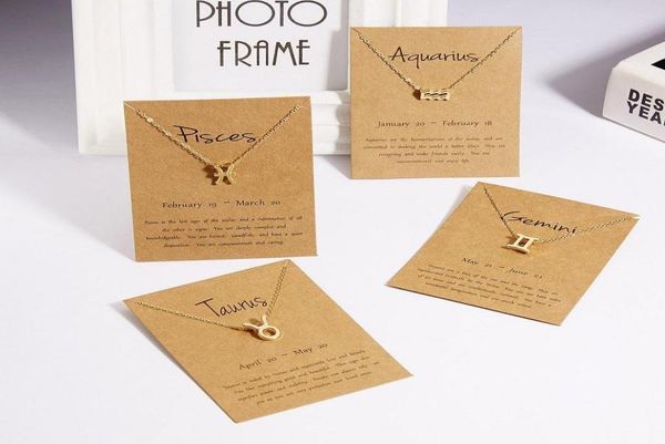creative 12 constellation zodiac designer necklace gold sign pendant necklaces women choker clavicle chain with card fashion jewel8337441, Silver
creative 12 constellation zodiac designer necklace gold sign pendant necklaces women choker clavicle chain with card fashion jewel8337441, Silver