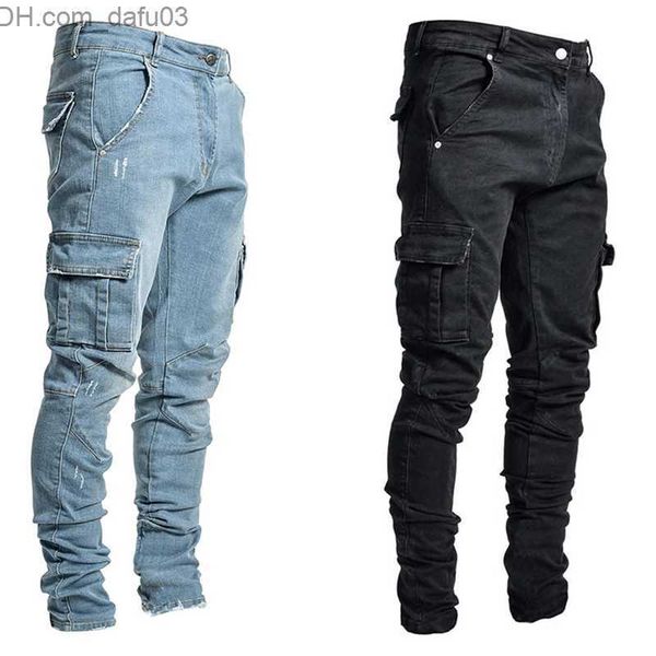 men's jeans jeans men pants casual cotton denim trousers multi pocket cargo jean mens fashion pencil pants side pockets z230801, Blue
men's jeans jeans men pants casual cotton denim trousers multi pocket cargo jean mens fashion pencil pants side pockets z230801, Blue