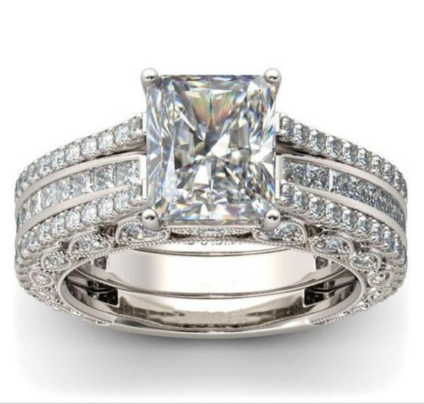 vintage jewelry wedding rings 925 sterling silver princess cut white z cz diamond gemstones eternity women engagement bridal r2997806, Slivery;golden
vintage jewelry wedding rings 925 sterling silver princess cut white z cz diamond gemstones eternity women engagement bridal r2997806, Slivery;golden